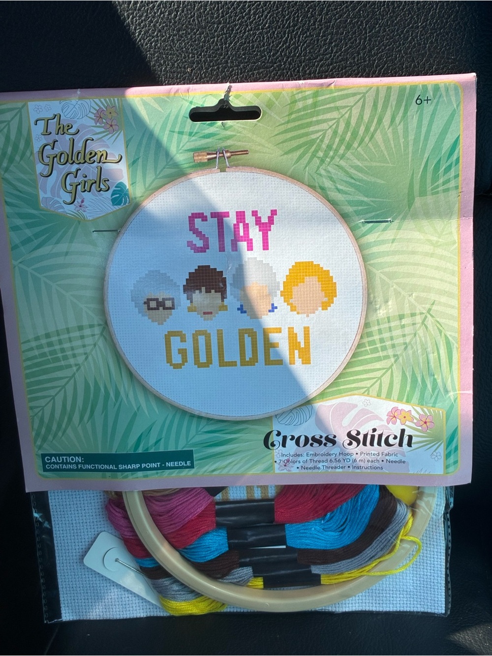 The Golden Girls Stay Golden Cross Stitch Kit DIY Embroidery Hoop Craft New